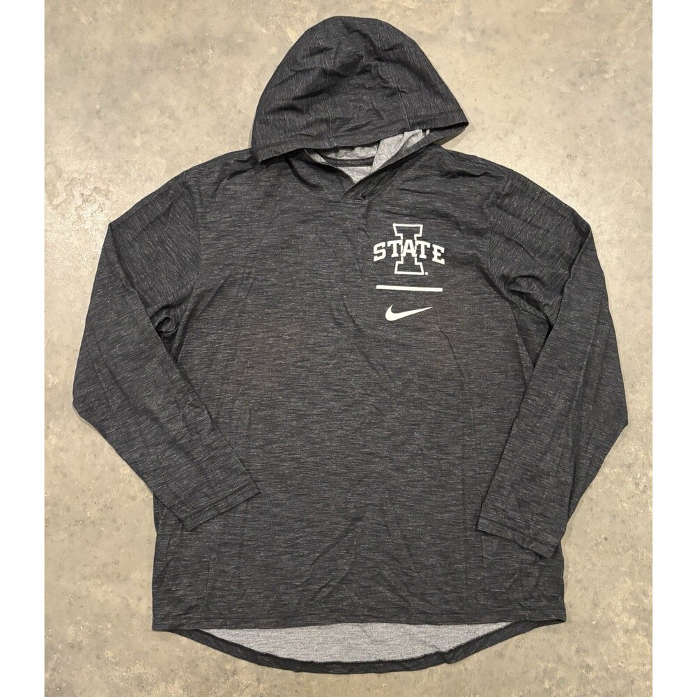 Nike Iowa State Cyclones Gray Hoodie Tee Shirt Football Team Issued Men’s XL
